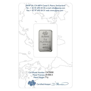 5 g Platinum Bar | PAMP Fortuna