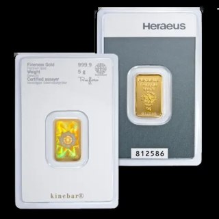 Heraeus Kinebar® 5g Gold Bar with Hologram