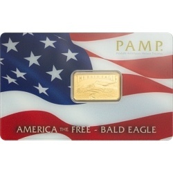 5 g Gold Bar | PAMP | America the Free: Bald Eagle