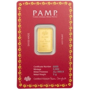 5 g Gold Bar | PAMP | Diwali Lakshmi & Sacred Cow