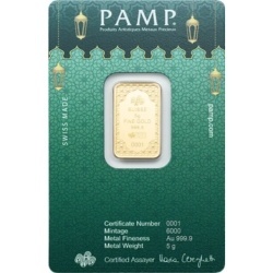 5 g PAMP Suisse Eid Mubarak gold bar 999.9 fine in CertiPAMP