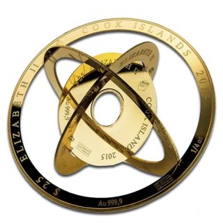 1 oz Cook Islands Armillary Sphere Gold Coin Valcambi