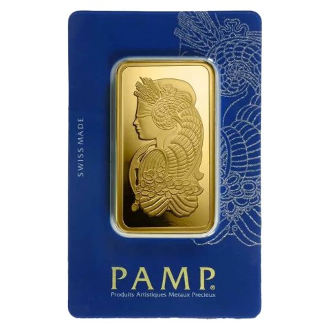 100 g Gold Bar PAMP Fortuna