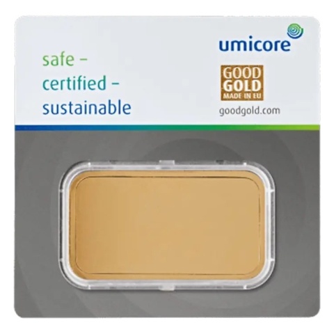 100 g Minted Gold Bar | Umicore – reverse
