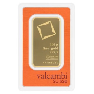 100 g Minted Gold Bar | Valcambi