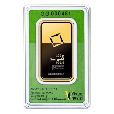 100 g Gold Bar | Valcambi | Green Gold