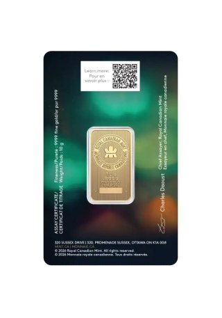 10g Diwali Złota Sztabka | Royal Canadian Mint