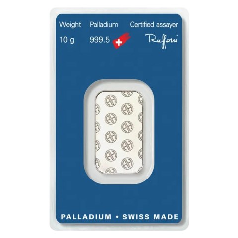 10 g Palladium Bar Argor-Heraeus