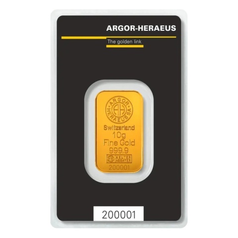 10 g Gold Bar | Argor-Heraeus | Kinebar – reverse
