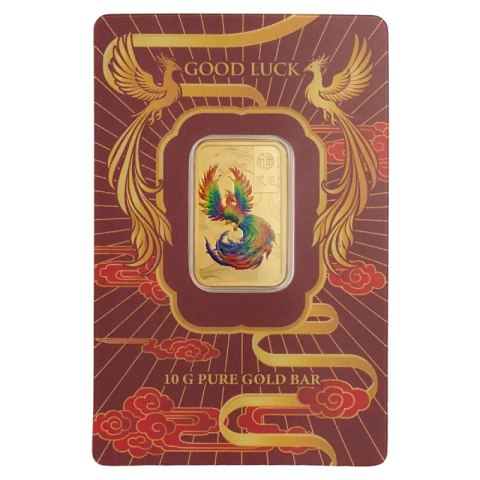 10 g Good Luck Phoenix Gold Bar | PAMP
