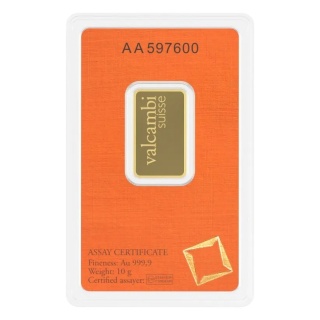 10 g Minted Gold Bar | Valcambi