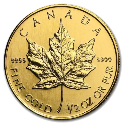 1/2 oz Maple Leaf Gold Coin | Mixed Years