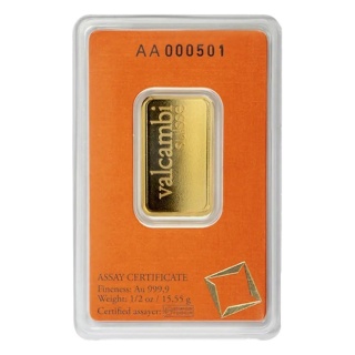 1/2 oz Gold Bar | Valcambi