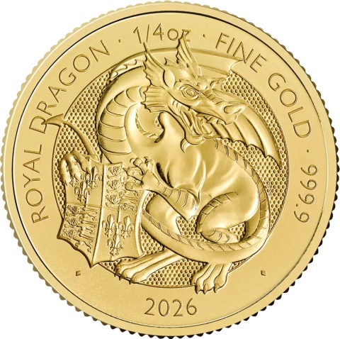 1/4 oz Tudor Beasts Royal Dragon Gold Coin | 2026