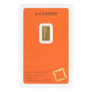 1 g Minted Gold Bar | Valcambi