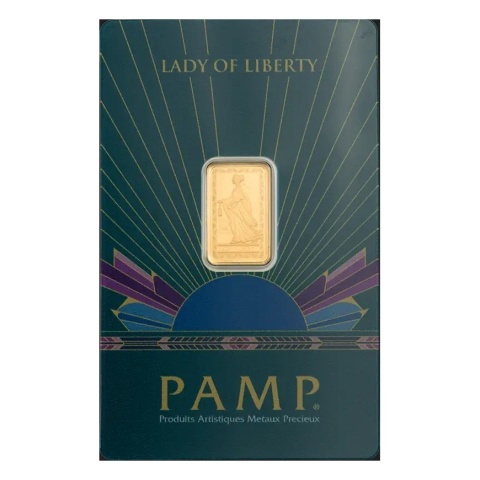 2.5 g Lady of Liberty Gold Bar | PAMP Suisse – obverse