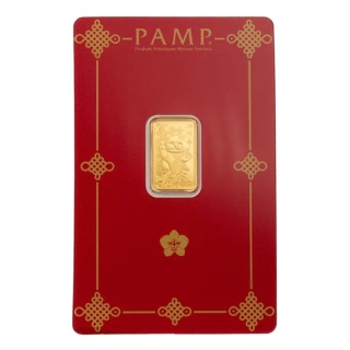 2.5 g Lucky Cat Gold Bar | PAMP Suisse