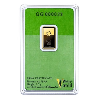 2.5 g Gold Bar | Valcambi | Green Gold