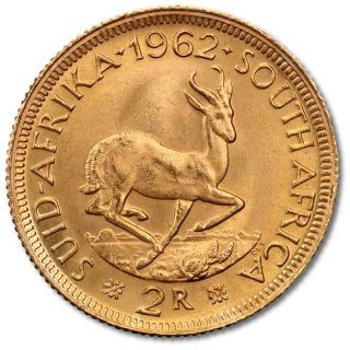 2 Rand South Africa Gold Coin | 1961 - 1983