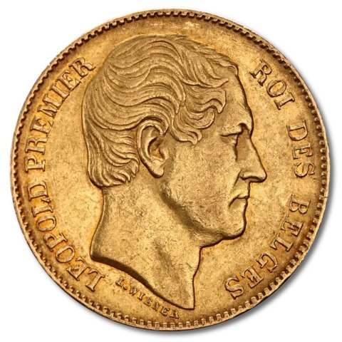 20 Francs Belgium Leopold I Gold Coin | 1831-1865