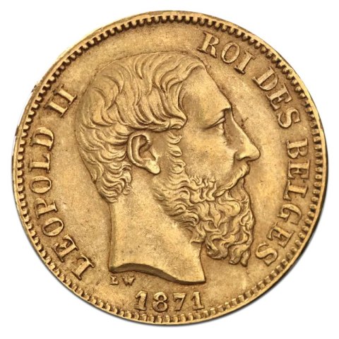 20 Francs Belgium Leopold II Gold Coin | 1867 - 1882