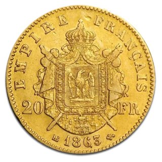 20 Francs France Napoleon III Gold Coin | 1853 - 1860