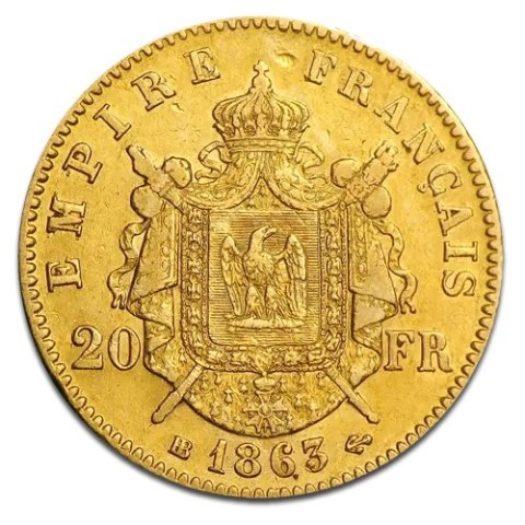 20 Francs France Napoleon III Gold Coin | 1853 - 1860