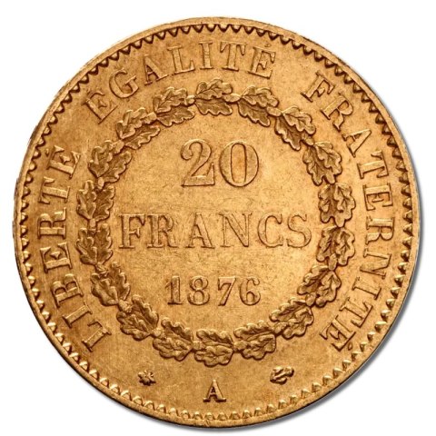 20 Francs France Third Republic Angel Gold Coin | 1871 - 1898