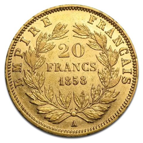 20 Francs Napoleon III Bonaparte Gold Coin | Mixed Years
