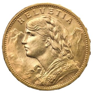 20 Swiss Francs Vreneli Gold Coin | 1897 - 1949