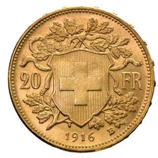20 Swiss Francs Vreneli Gold Coin | 1897 - 1949