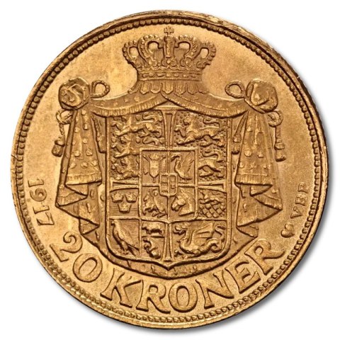 20 Kroner Denmark Christian X Gold Coin | 1913 - 1917