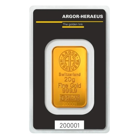 20 g Kinebar Gold Bar | Argor-Heraeus – reverse