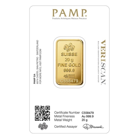 20 g Gold Bar | PAMP Fortuna