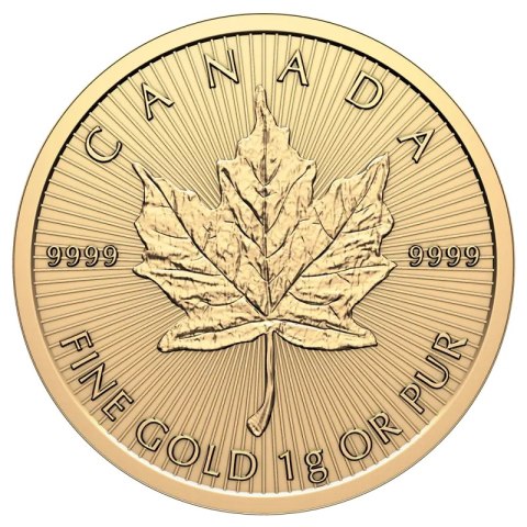 25 x 1 g Maple Leaf MapleGram Gold Coins | 2026