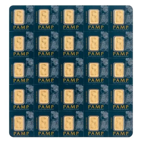 25 x 1 g Multigram Gold Bar | PAMP Suisse