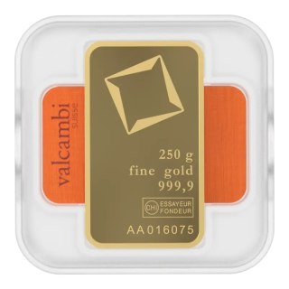 250 g Minted Gold Bar | Valcambi