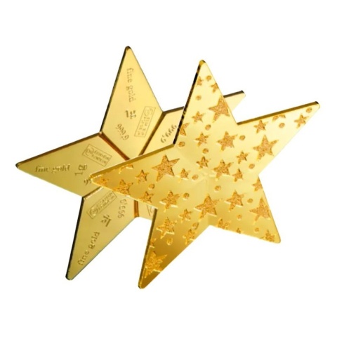 5 x 1 g CombiBar Gold Bar | Valcambi | Shiny Stars
