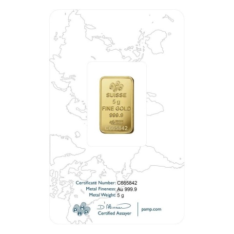 5 g Rosa Gold Bar | PAMP Suisse – reverse