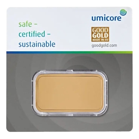 50 g Gold Bar | Umicore – reverse