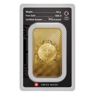 50 g Gold Bar | Argor-Heraeus | Minted