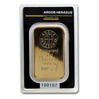 50 g Gold Bar | Argor-Heraeus | Kinebar