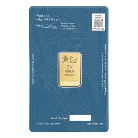 5 g Britannia Gold Bar | The Royal Mint