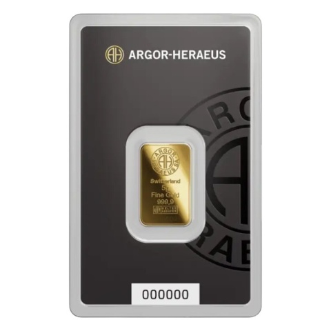 5 g Gold Bar | Argor-Heraeus – obverse