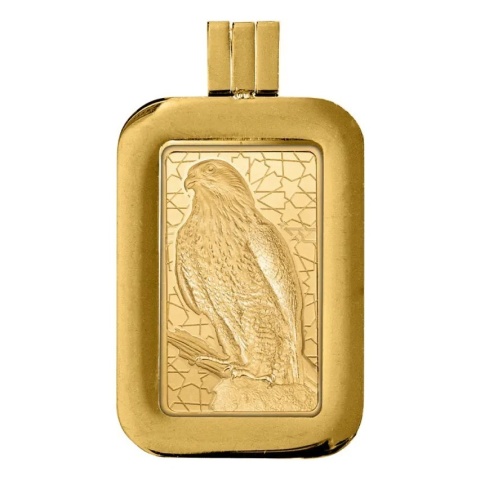 5 g Arabian Falcon Gold Pendant Bar | PAMP Suisse