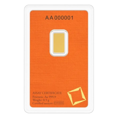 0.5 g Gold Bar | Valcambi – reverse