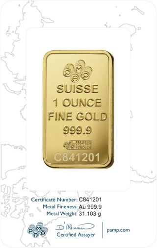 1 oz Rosa Gold Bar | PAMP Suisse