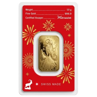 10 g Year of the Goat Gold Bar 2027 | Argor-Heraeus