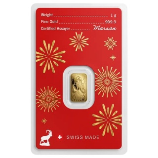 1 g Year of the Goat Gold Bar 2027 | Argor-Heraeus