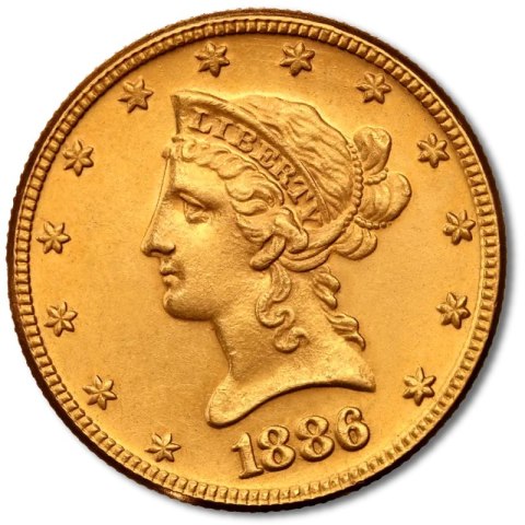 10 Dollars American Eagle "Liberty Head" Gold Coin | 1866-1907